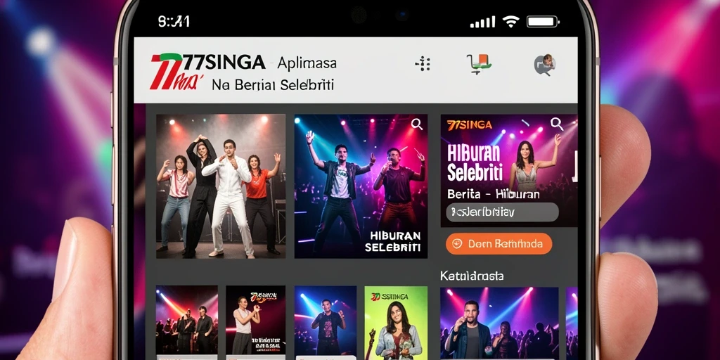 Screenshot 77SINGA menampilkan antarmuka aplikasi yang menarik dan informatif.