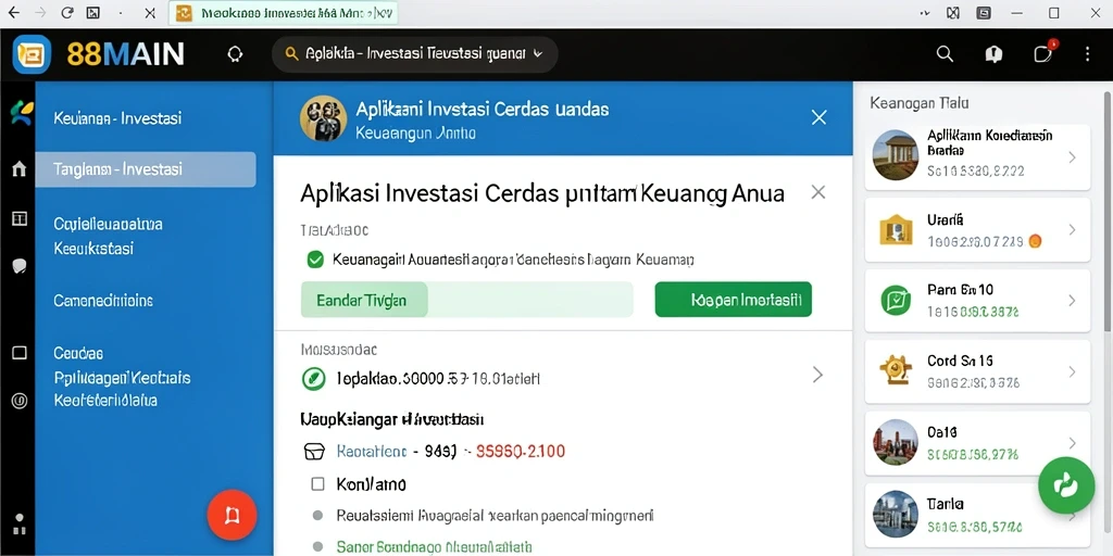 Tampilan antarmuka aplikasi 88MAIN yang memudahkan navigasi investasi.