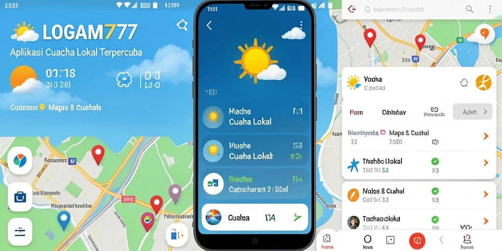 Antarmuka LOGAM777 yang intuitif dan fungsional untuk memantau cuaca lokal.