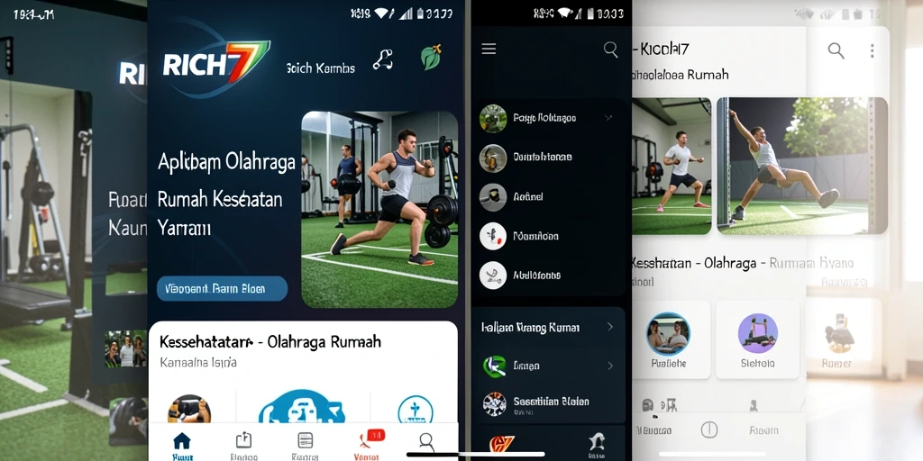 Antarmuka RICH7 yang intuitif dan mudah digunakan untuk olahraga rumah.