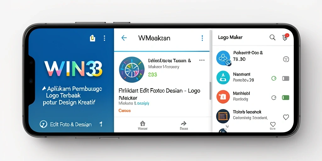 Antarmuka WIN33 yang intuitif untuk membuat logo dengan mudah.